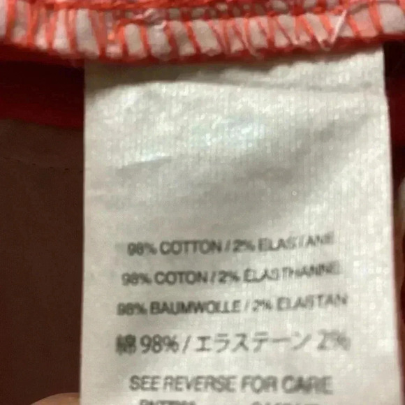 J. Crew Women's  Chino Shorts Red Size 6 - Picture 7 of 7